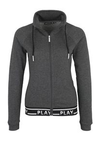 Only Play, Damen Sweatjacke mit Logo-Bund 'LUNA', Dunkelgrau