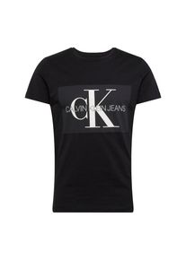 Calvin Klein Jeans, Herren T-Shirt 'Core Monogram Box Logo Slim Tee', Schwarz / Weiß