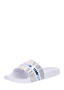 Tommy Hilfiger, Damen Slipper, Silber / Weiß