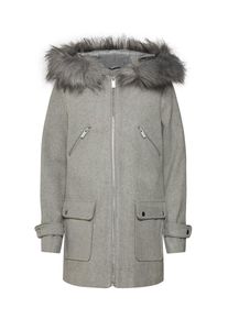 New Look, Damen Jacke '13.02 WW MADISON FUR HOOD DUFFLE P8', Hellgrau