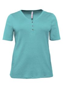 sheego Basic, Damen T-Shirt, Türkis