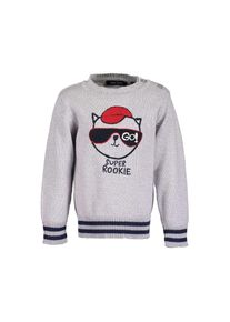 Blue Seven, Pullover, Grau / Rot / Schwarz