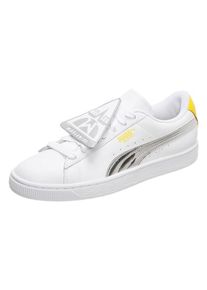 Puma, Damen Sneaker 'Basket Badge', Gelb / Wei&szlig;