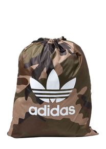 adidas originals, Damen Unisex - Taschen 'GYMSACK CAMO', Braun / Dunkelgrün / Weiß