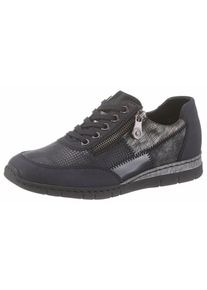 Rieker, Damen Schnürschuh, Nachtblau / Platin