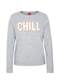 s.Oliver Junior, M&auml;dchen Longsleeve, Graumeliert / Wei&szlig;