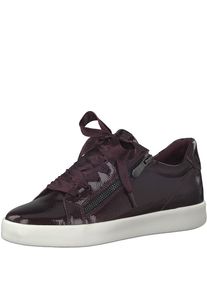 Marco Tozzi, Damen Sneaker low 'One colour shiny', Bordeaux