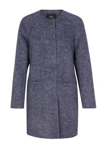 s.Oliver BLACK LABEL, Damen Kurzmantel aus Wollmix, Navy