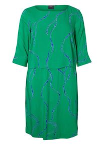 JUNAROSE, Damen Gemustertes Kleid, Blau / Grün