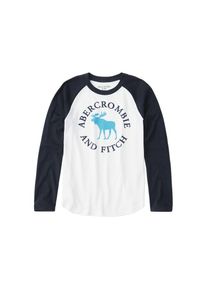 Abercrombie & Fitch Abercrombie & Fitch, Shirt 'RONALD RAGLAN', Wei&szlig;