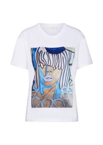 POSTYR, Damen Shirt 'Posirina Face', Blau / Lavendel / Weiß
