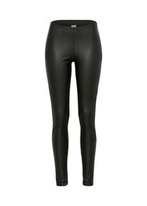 Saint Tropez, Damen Kunstleder Leggings, Schwarz