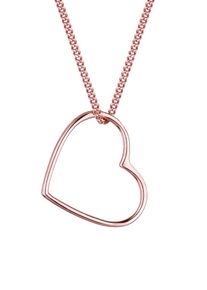 Elli Premium, Damen Halskette 'Herz', Rosegold