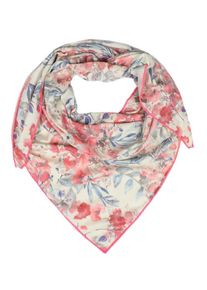 Zwillingsherz, Damen Tuch 'Dreieck Flower', Creme / Mischfarben