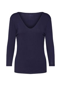 Tom Tailor, Damen Shirt 'T-shirt basic v-neck T-Shirt 1/1', Dunkelblau