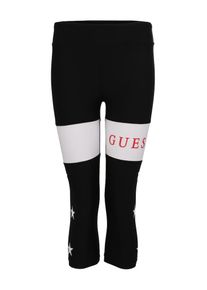 Guess, Damen Sportleggings 'PILATES LEGGINS 2/4', Schwarz / Weiß