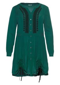 Joe Browns, Damen Longbluse, Smaragd / Schwarz