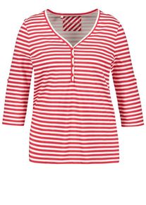 SAMOON, Damen T-Shirt, Melone / Weiß