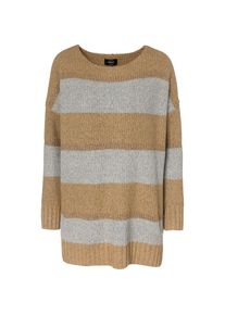 Only, Damen Pullover, Hellbraun / Hellgrau