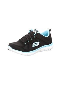 Skechers, Damen Sneaker, Hellblau / Schwarz / Weiß