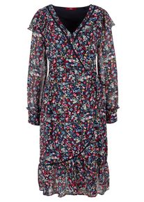 s.Oliver RED LABEL, Damen Kleid, Dunkelblau / Mischfarben