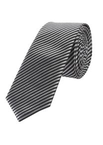 s.Oliver BLACK LABEL, Herren Krawatte, Grau / Schwarz