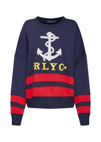 Polo Ralph Lauren, Damen Sweatshirt 'ANCHOR CN PO-LONG SLEEVE-KNIT', Navy