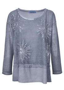 Heine, Damen Tunika in Patch-Optik, Blue Denim