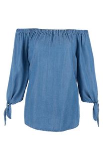 TRIANGLE, Damen Bluse im Denim-Look, Blue Denim