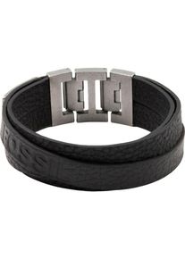 Fossil, Herren Armband, Schwarz / Silber