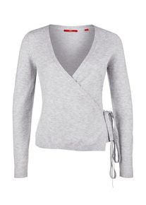 s.Oliver RED LABEL, Damen Softer Wickel-Cardigan, Grau
