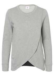 MAMALICIOUS, Damen Bluse, Grau / Schwarz