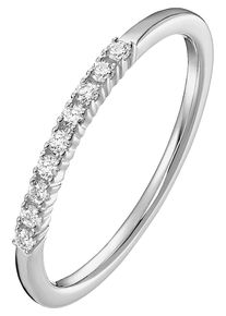 Christ, Damen Ring '87304418', Silber / Wei&szlig;