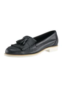 Heine, Damen Slipper, Schwarz