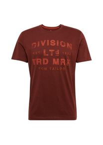 Tom Tailor, Herren T-Shirt, Orangerot / Dunkelrot