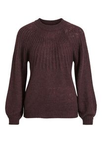 Vila, Damen Strickpullover, Weinrot