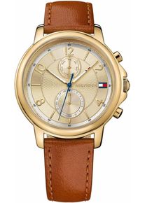 Tommy Hilfiger, Damen Multifunktionsuhr 'Sophisticated Sport', Cognac / Gold