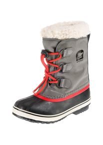 Sorel, Mädchen Winterstiefel 'Yoot Pac', Grau / Rot / Schwarz / Wollweiß