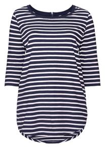 sheego Casual, Damen Longshirt, Marine / Weiß