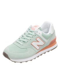 New Balance, Damen Sneaker 'WL574-B', Mint / Dunkelorange / Wei&szlig;