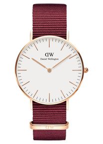 Daniel Wellington, Damen Uhr 'Classic 36 Roselyn DW00100271', Rosegold / Feuerrot / Weiß