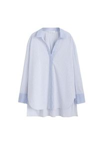 Violeta by Mango, Damen Hemd 'Buoni4', Royalblau / Weiß
