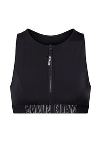 Calvin Klein Swimwear, Damen Bademode 'OPEN BACK CROP TOP', Schwarz