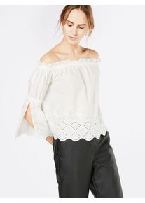 Noisy may, Damen Off-Shoulder-Tunika 'FEMI', Perlwei&szlig;