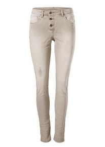 Heine, Damen Boyfriend-Hose, Hellgrau