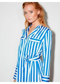 Y.A.S, Damen Langarmhemd, Blau / Weiß