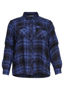 Only Carmakoma, Damen Hemd, Indigo / Schwarz