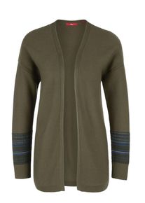 s.Oliver RED LABEL, Damen Cardigan, Blau / Khaki / Weiß