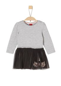 s.Oliver Junior, Mädchen Kleid, Grau / Basaltgrau