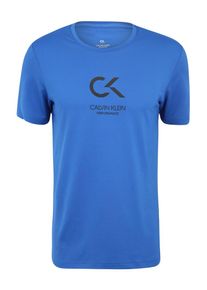 Calvin Klein Performance, Herren Sport-Shirt 'SHORT SLEEVE LOGO TEE', Blau / Wei&szlig;